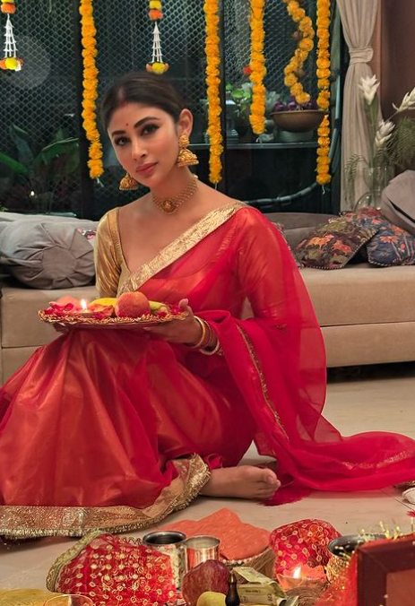 Mouni Roy’s Karwa Chauth Look